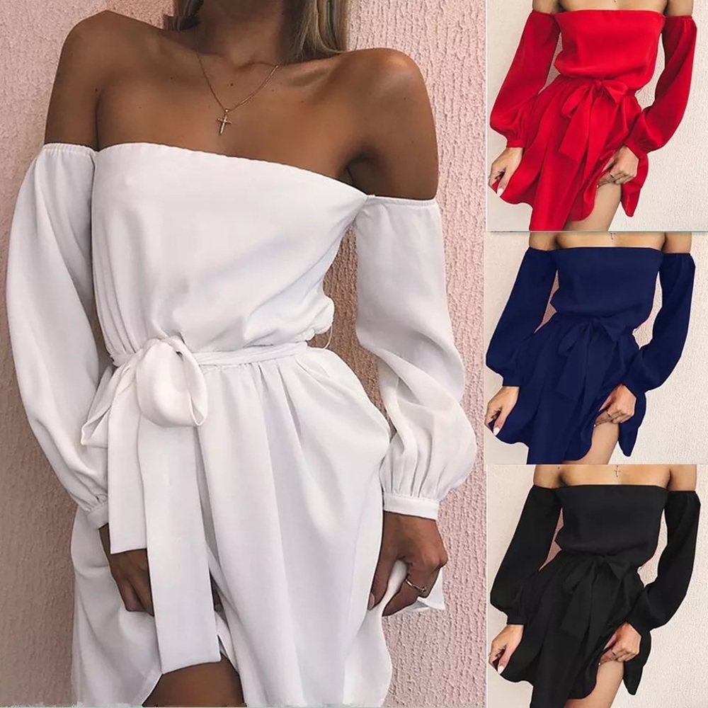 My Angel Black Off Shoulder Mini Dress - Picture 6 of 6